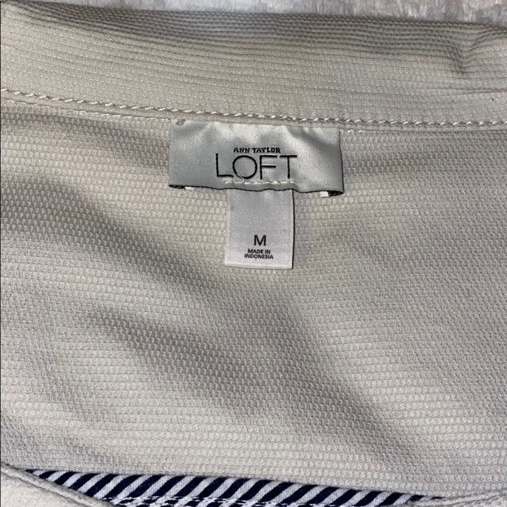 Loft Beige Ruffle Jacket  Size M - Picture 9 of 9